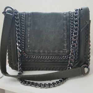 Zara Suede Chain Shoulder Bag